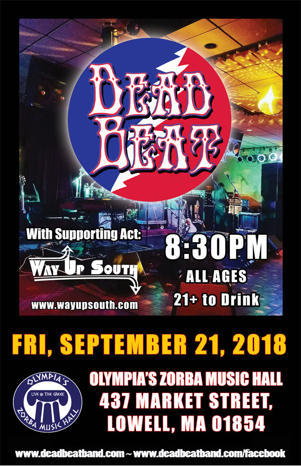 DeadBeat at Olympia’s Zorba Music Hall Lowell, MA on Friday, September ...
