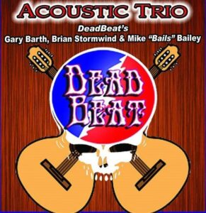 Saturday May 7, 2022 – DeadBeat Acoustic Trio – Carlson Cider Barn – Harvard, MA – 4:30 PM – 7:30 PM – ALL AGES!