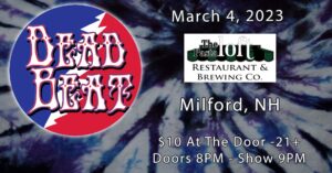 Saturday, March 4, 2023 – Pasta Loft Milford, NH – 21+